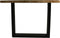 HSM Collection Eettafel Rechthoekig Rustiek 200cm Naturel/Zwart Teak/Metaal