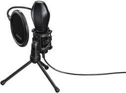 Hama MIC-USB Stream - USB-pc-microfoon met pop-bescherming en statief - Zwart