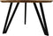 Tafel Fishbone Rond- ø100x76 - Naturel/zwart - Eiken/metaal