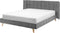 SENLIS - Tweepersoonsbed - Grijs - 160 x 200 cm - Fluweel