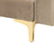 ABERDEEN - Hoekslaapbank ottomaan - Beige - Links - 267 cm - Fluweel
