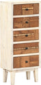 vidaXL - Ladekast - 45x30x105 - cm - massief - gerecycled - hout