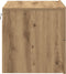 vidaXL - Nachtkastje - met - LED - Muurbevestigde - Ambachtelijke - Eik - 50x39x41 - cm