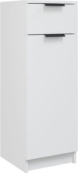 vidaXL - Badkamerkast - 32x34x90 - cm - bewerkt - hout - wit