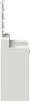 vidaXL - Kaptafel - met - LED-verlichting - - - Wit, - 79x41x140 - cm