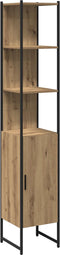vidaXL - Badkamerkast - Artisan - Eiken - 33x33x185,5 - cm - Gelaagd - Hout