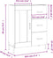 vidaXL - Dressoir - 69,5x34x90 - cm - bewerkt - hout - gerookt - eikenkleurig