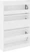 Schoenenkast 80x21x125,5 cm bewerkt hout wit