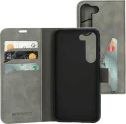 Mobiparts Galaxy S23 - Classic Wallet Case - Ruimte voor pasjes - Granite Grey (2023)