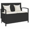 vidaXL - Tuinbank - met - kussen - poly - rattan - zwart