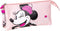 Pennenetui met 3 vakken Minnie Mouse 22,5 x 2 x 11,5 cm Roze