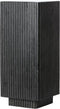 Gatura zuil 35x35x80 cm - hout mat zwart/glas smoke