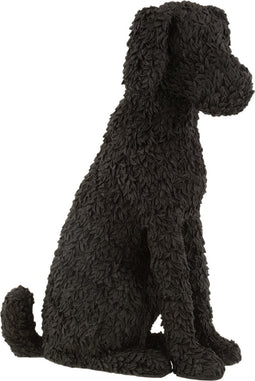 J-Line decoratie Hond Max Zittend - polyresin - zwart
