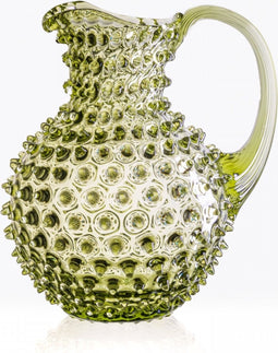 Anna Von Lipa - Waterkan Schenkkan Dots Kan Karaf Glas - Paris Hobnail 2L Olijfgroen