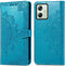 iMoshion Hoesje Geschikt voor Motorola Moto G54 Hoesje Met Pasjeshouder - iMoshion Mandala Bookcase - Turquoise