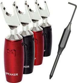 Audioquest Spade 500 - Spade Plug - Incompleet zonder schroevendraaier - Zilver (4 set)
