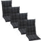 Summerset Brighton - 4-delige Tuinkussenset hoge rug - Black *4 halen = 1 betalen
