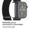 imoshion Nylon⁺ bandje - Geschikt voor Apple Watch 1, 2, 3, 4, 5, 6, 7, 8, 9, 10 (42 mm), SE - 38/40/41 mm - Zwart - One Size