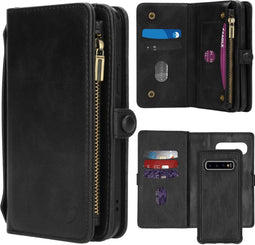 iMoshion Hoesje Geschikt voor Samsung Galaxy S10 Hoesje Met Pasjeshouder - iMoshion 2-in-1 Wallet Bookcase - Zwart