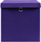 vidaXL - Opbergboxen - met - deksel - 10 - st - 28x28x28 - cm - paars