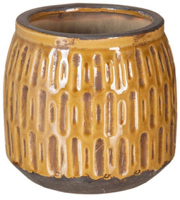 Grondlegger Mosterd Keramisch 14 x 14 x 13 cm