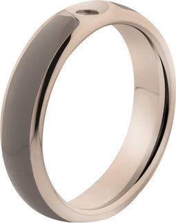 Melano Twisted Tracy - Aanschuifring - rosegoud-taupe - 5mm - maat 59