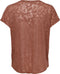 ONLY PLAY ONPMARNA LOOSE BURN OUT SS TEE - Dames T-shirt - Losvallend - Oranje rood
