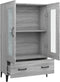 vidaXL - Hoge - kast - 70x31x115 - cm - bewerkt - hout - bruin - eikenkleur