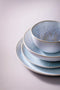 Palmer Schaal Light Blue Sea 15 cm 80 cl Wit Blauw Stoneware 2 stuks