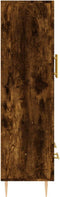 vidaXL - Hoge - kast - 69,5x31x115 - cm - bewerkt - hout - gerookt - eikenkleurig