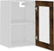 vidaXL - Wandkast - Lyon - 40x31x60 - cm - glas - en - bewerkt - hout - gerookt - eikenkleurig