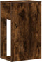 vidaXL - Computertorenstandaard - met - lade - 30x44x74 - cm - gerookt - eikenkleur