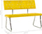 vidaXL - Bankje - 110 - cm - fluweel - mosterdgeel