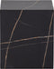 WOOOD Exclusive Benji Bijzettafel - Marmerlook - Zwart - 45x40x40