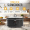 Strex Slowcooker 3.5L - 3 Warmtestanden - Keramische Binnenpan - Zwart