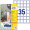 Avery Productetiketten 35 X 35 Mm Fsc Papier Wit 875 Stuks