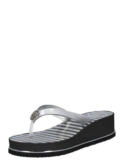 GUESS Enzy - Dames Slippers - Plateauslipper - Zilver - Maat 39