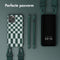 Selencia Hoesje Met Koord Geschikt voor iPhone 12 Pro / 12 - Selencia Siliconen design hoesje met afneembaar koord - Groen / Irregular Check Green