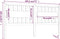 vidaXL - Hoofdbord - 185,5x4x100 - cm - massief - grenenhout - grijs