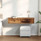 vidaXL - Wandschap - met - lades - 100x37,5x19 - cm - bewerkt - hout - oud - houtkleurig