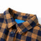 vidaXL - Kinderoverhemd - geruit - 104 - cognackleurig - en - blauw