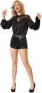 Dressforfun Pailletten-short - Hotpants - Sexy glinsterend - Zwart XL