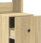 vidaXL - Keukenkast - 35x50x180 - cm - bewerkt - hout - sonoma - eikenkleurig