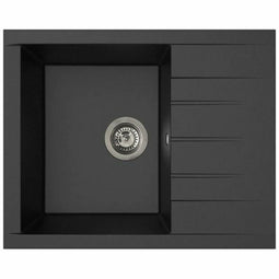 Stradour 1C XS - Gootsteen - Enkele Spoelbak met Afvoer - Zwart
