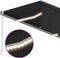 vidaXL - Luifel - met - rolgordijn, - LED - en - windsensor - 4,5x3 - m - antracietkleur