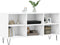vidaXL - Tv-meubel - 103,5x30x50 - cm - bewerkt - hout - wit