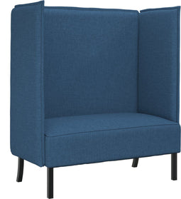 vidaXL - Hoge - Rug - Bank - Blauw - 109x56x121 - cm - Stof