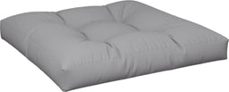 vidaXL - Palletkussen - 70x70x12 - cm - stof - grijs