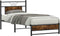vidaXL - Bedframe - zonder - matras - hout - gerookt - eikenkleurig - 90x190 - cm