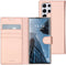 Accezz Samsung Galaxy S22 Ultra - Wallet Softcase Bookcase - 3 pashouders - Rosé Goud